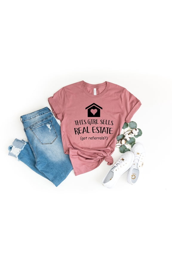 This Girl Sells Real Estate Shirt, Realtor Shirt, Ladies Realtor Shirt, Real Estate Shirt, for Real Estate Agent, Womens Realtor Shirt All Size S-5Xl