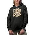 thumbnail image 1 of This Girl's Got Drive Quote with a Ball on a Tee & Swinging Woman Golf Player, Golfing or Golfer Themed Merch Gift, Black Hooded Sweatshirt or Hoodie, Medium, 1 of 5