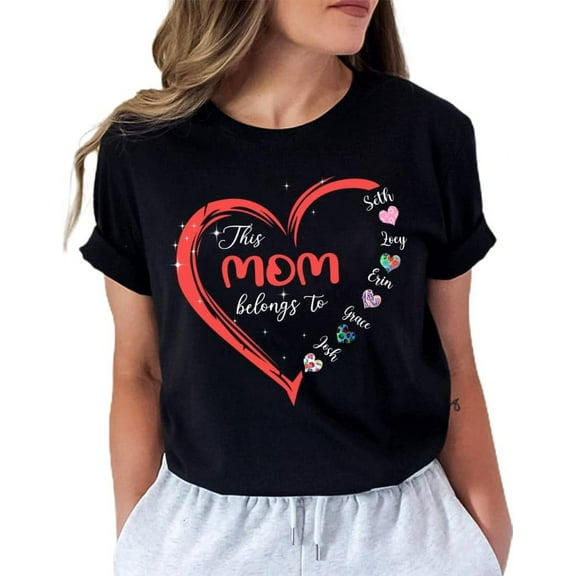This Grandma Belongs to Shirts, Mother's Day Shirt, Personalized Grandma Shirt with Kid Name