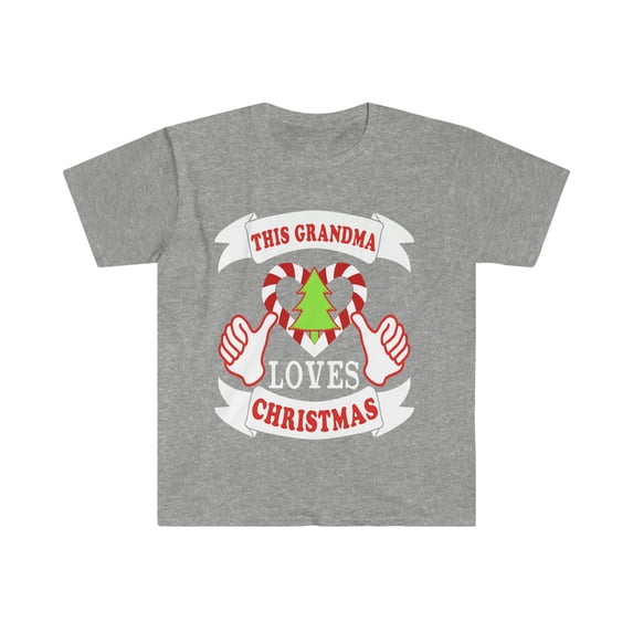 This Grandma loves Christmas Unisex T-shirt S-3XL Xmas Holidays