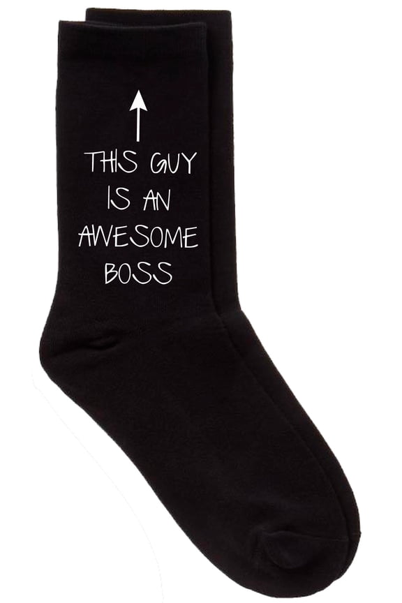 This Guy Is An Awesome Boss Mens Black Socks Present Gift Fathers Day Dad