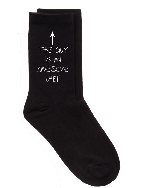 This Guy Is An Awesome Chef Mens Black Socks Present Gift