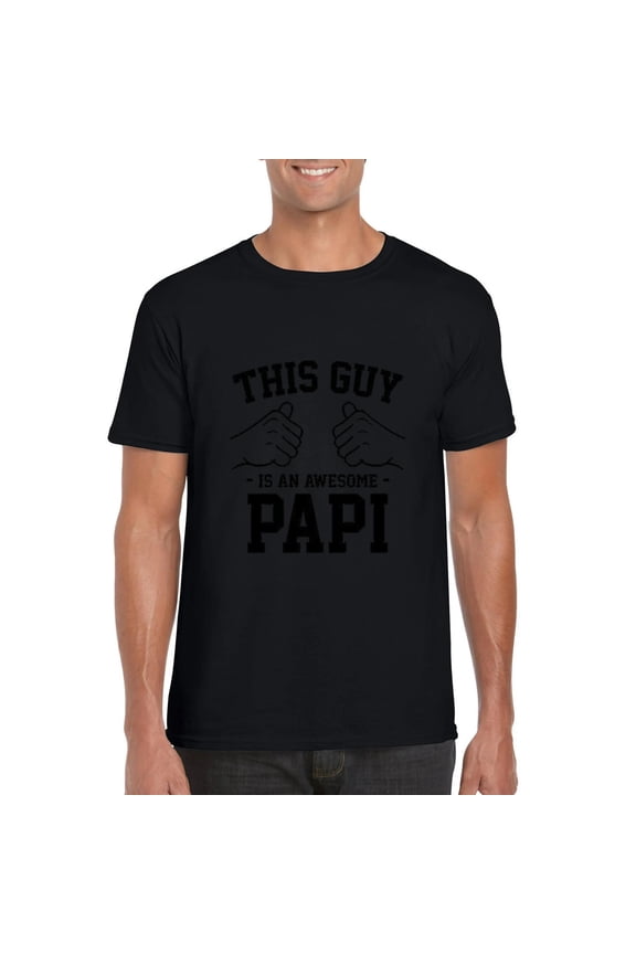 This Guy Is An Awesome Papi Funny Grandfather Fathers T-Shirt, for men & women, up to size 5XL