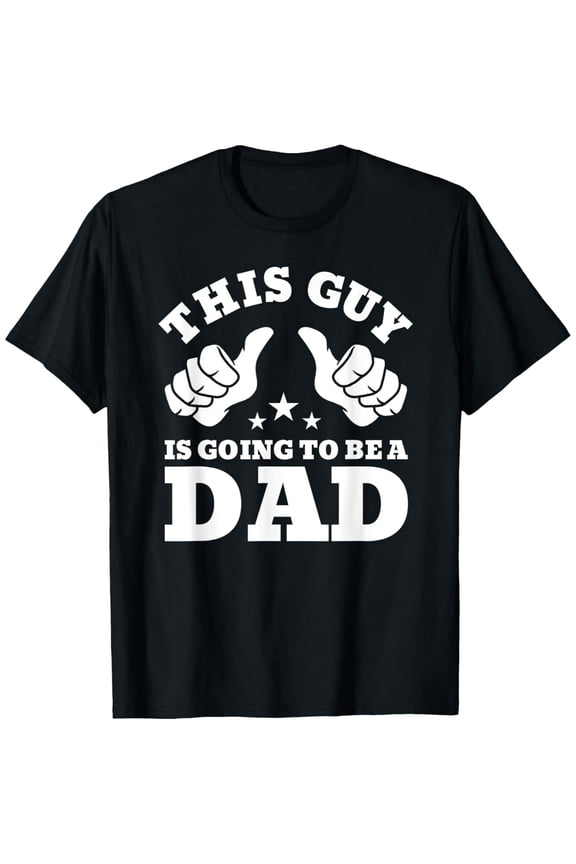 This Guy Is Going To Be A Dad Funny New Father Pregnancy Announcement Men's Graphic T-Shirt Retro Style Fatherhood Gift Black