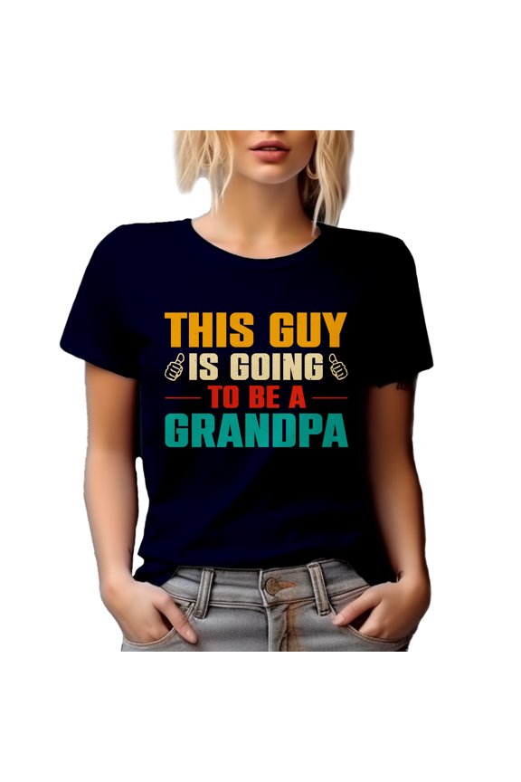 This Guy Is Going to Be a Grandpa - Gender Reveal or Baby Shower Party, Navy Blue T-Shirt, 2XL