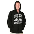 thumbnail image 1 of This Guy Just Graduated Thumbs Up Men's Big & Tall Graphic Zip Up Hoodie Brisco Brands 2X, 1 of 5