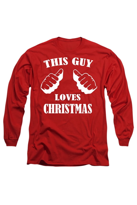 This Guy Loves Christmas Unisex Adult Long-Sleeve T Shirt