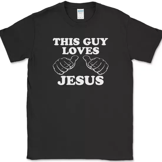 This Guy Loves Jesus T-Shirt Funny Christian Religious For Him Tee Unisex S-5XL Hot Trending Shirt, Vintage Birthday Gift