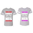 thumbnail image 1 of This Guy Lovs His Her Girlfriend Boyfriend Matching Couple Cotton Jerseys (Men Heather / Women Heather) (Men XL / Women XL), 1 of 3