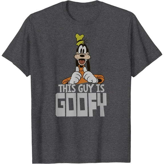 This Guy is Goofy DTG Print Unisex T-Shirt,Dark Heather Grey Color,Size M