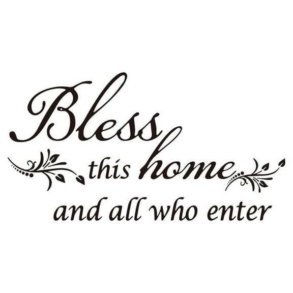 This Home and All Who Enter, Wall Decals Quotes House Decor Living Room Vinyl Art Bedroom Sticker