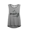 thumbnail image 1 of This Is As Merry As I Get Women's Fashion Sleeveless Muscle Workout Yoga Tank Top Heather Grey Grey Small, 1 of 3