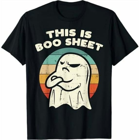 This Is Boo Sheet Ghost Retro Halloween Costume Men Women T-Shirt tee