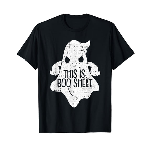 This Is Boo Sheet Lazy Halloween Costume Funny Ghost Pun T-Shirt