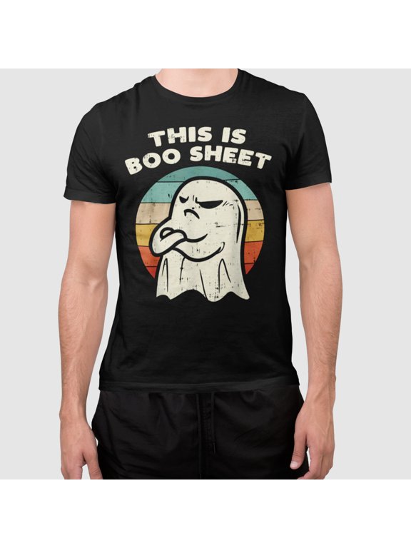 This Is Boo Sheet Shirt Funny Ghost Meme Retro Halloween Humor Tee