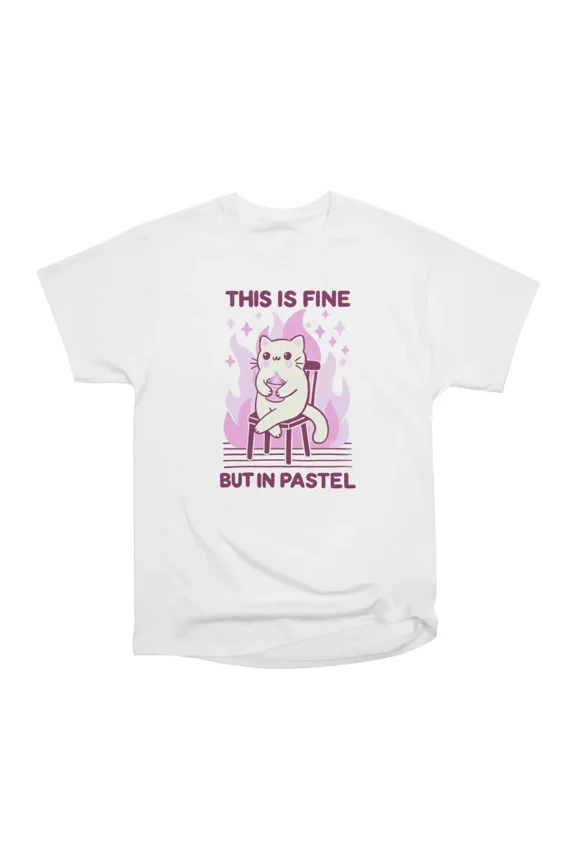 This Is Fine But In Pastel T-Shirt Tee Gift For Him Merch For Her Apparel For Friend