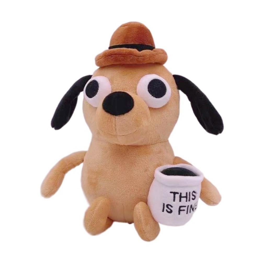 This is Fine Dog, This is Fine Dog Plush Toy Based on Funny Internet  Webcomic Character, Perfect for Festivals and Parties with Funny Coffee Mug