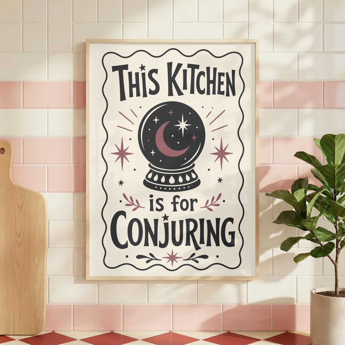 This Is For Conjuring Poster, Witchy, Retro Gothic, Crystal Ball, Magic ...