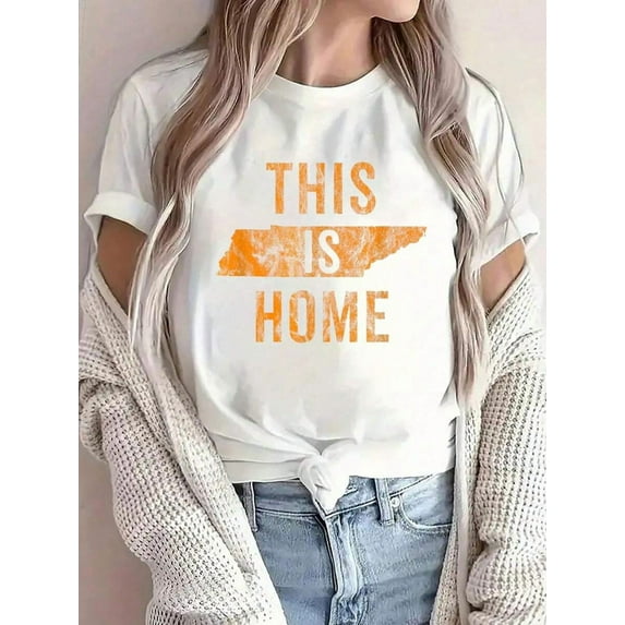 This Is Home Tennessee State Orange Proud Fan Gift Vintage T-Shirt