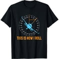 thumbnail image 1 of This Is How I Roll Airplane Pilot Shirt Aviation T-Shirt Black Large, 1 of 4