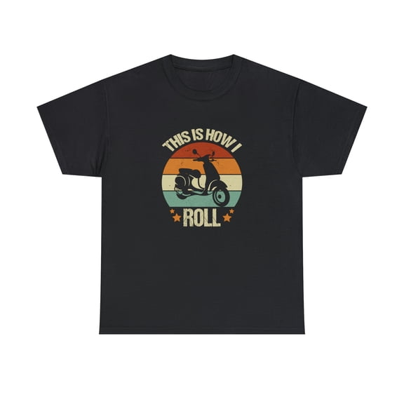This Is How I Roll Shirt, Vintage Scooter Shirt, Ride Moped Gift - ID: 2095