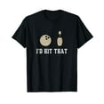 thumbnail image 1 of This Is How I Roll Vintage Retro Bowling 60s 70s Bowler Black T-Shirt Crew Neck Tee, 1 of 5