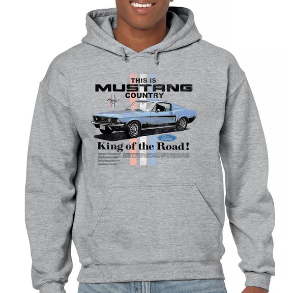 This Is Mustang Country King of the Road Sweatshirt Legendary Performance Classic American Muscle Licensed Hoodie