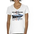 thumbnail image 1 of This Is Mustang Country King of the Road Women's V-Neck T-shirt Legendary Performance Classic American Muscle Licensed Tee, 1 of 7