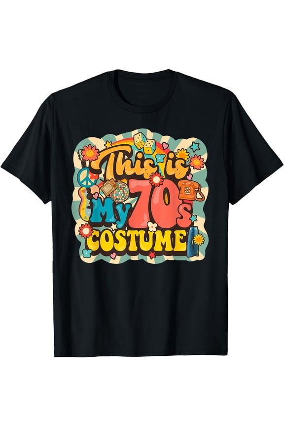 This Is My 70S Costume Halloween 70'S Hippie Retro Vibes T-Shirt