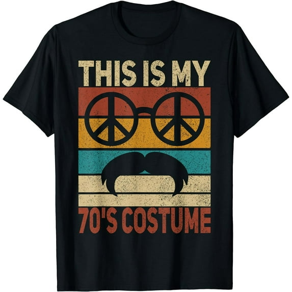 This Is My 70s Costume 70 Styles 70's Disco Men Women Short Sleeve T-Shirt Black Casual Tee