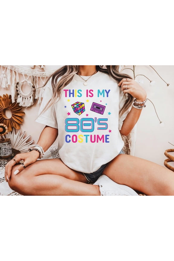 This Is My 80 39 s Costume Shirt Retro Party Apparel Funny Nostalgia Top for 80s Fans Pop