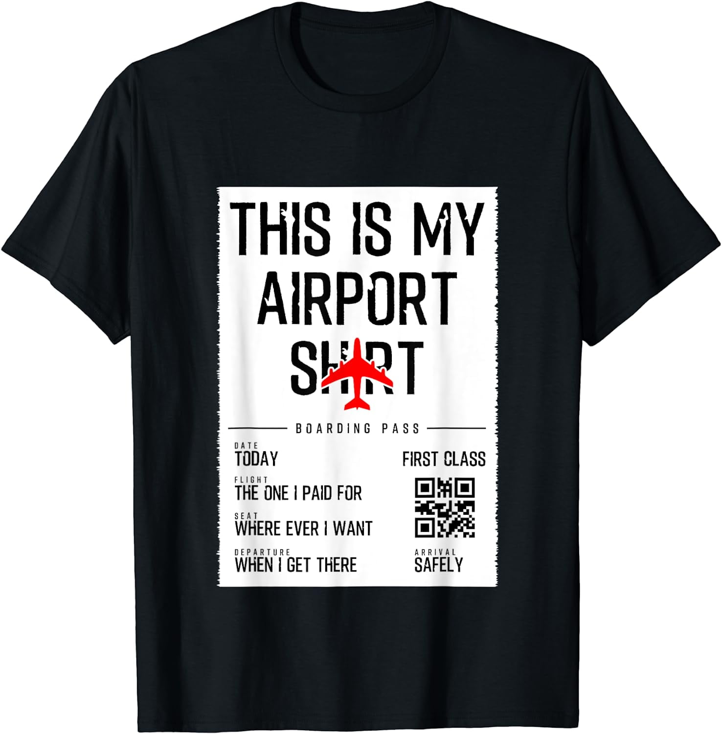 This Is My Airport Shirt Family Travel Women T-Shirt Black Large ...
