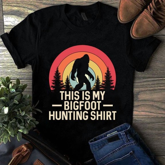 This Is My Bigfoot Hunting The Retro Vintage Themed For A Unisex T-Shirt, up to 5XL
