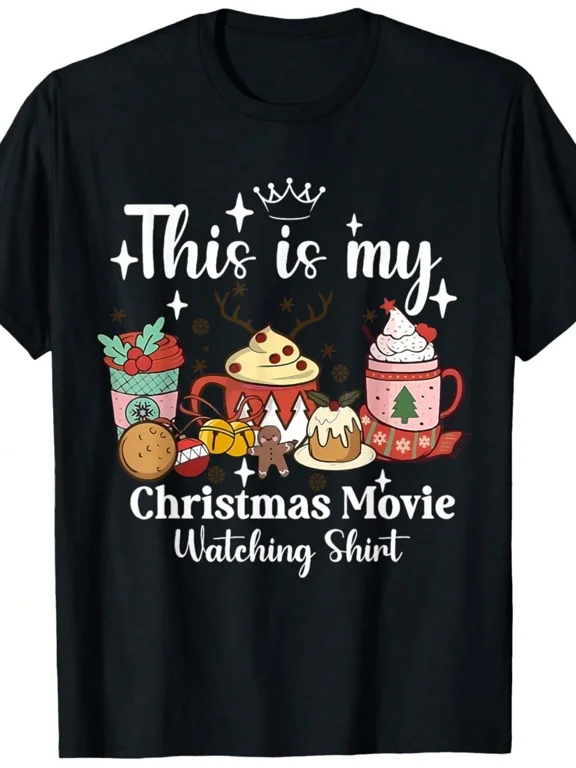 This Is My Christmas Movie Watching Shirt Family Matching T-Shirt