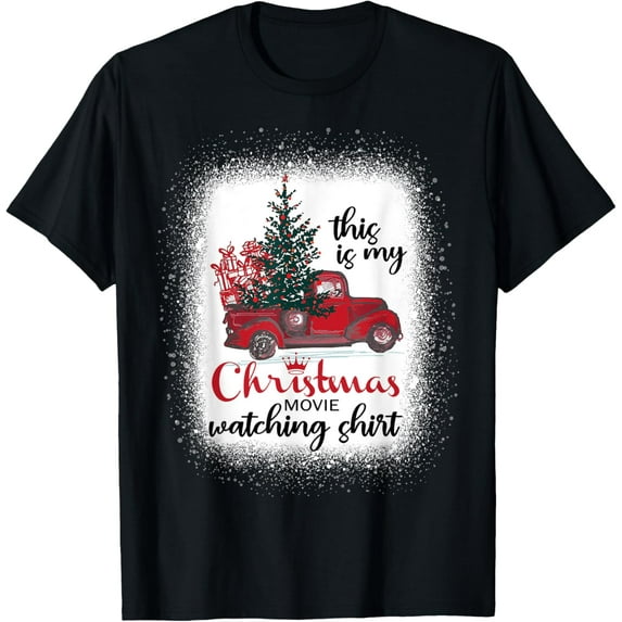 This Is My Christmas Movie Watching Shirt Vintage Red Truck T-Shirt