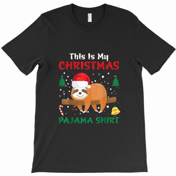 This Is My Christmas Pajama Funny Sloths Christmas Xmas Gift Graphic T-Shirt G5560, Up to 5XL