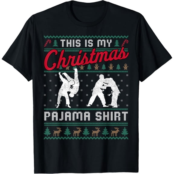 This Is My Christmas Pajama Judo Martial Art Ugly Sweater T-Shirt