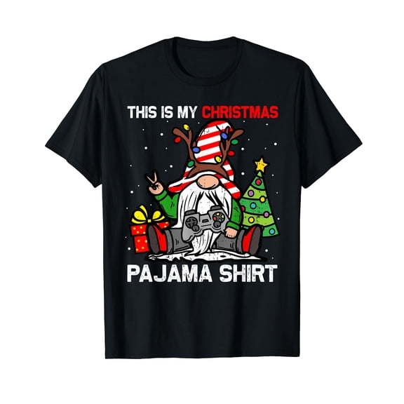 This Is My Christmas Pajama Shirt Gnome Christmas Gamer T-Shirt