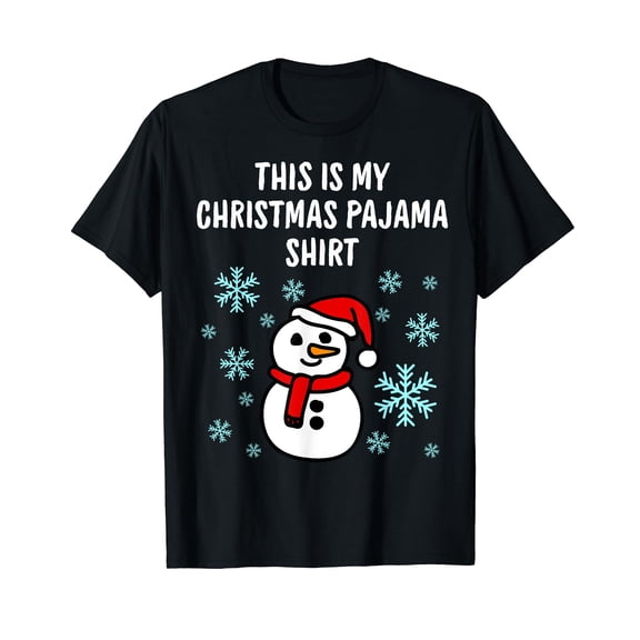 This Is My Christmas Pajama Shirt Snowman T-Shirt