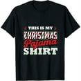 thumbnail image 1 of This Is My Christmas Pajama Shirt XMas PJ Top Womens T-Shirt Black XL, 1 of 5