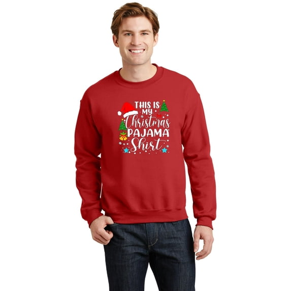 This Is My Christmas Pajama Shirt with Lights, Funny Holiday Graphic SW17022 Unisex Sweatshirt, Up to Size 5XL