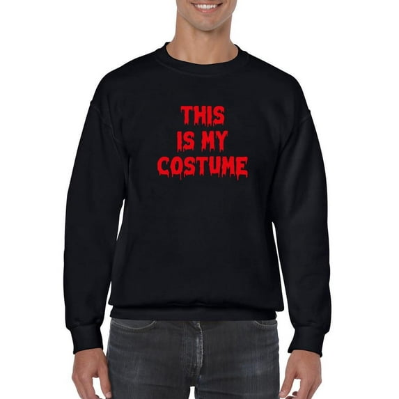 This Is My Costume Spooky Style Sweatshirt Men -Smartprints Designs, Male x-Large