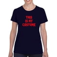 thumbnail image 1 of This Is My Costume Spooky Style T-Shirt Women -Smartprints Designs, Female Small, 1 of 4
