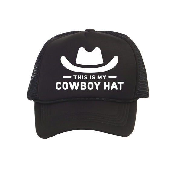 This Is My Cowboy Hat - Snapback Trucker Cap, Black