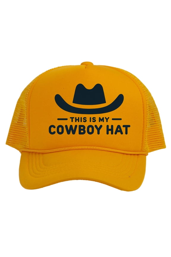 This Is My Cowboy Hat - Snapback Trucker Cap, Gold
