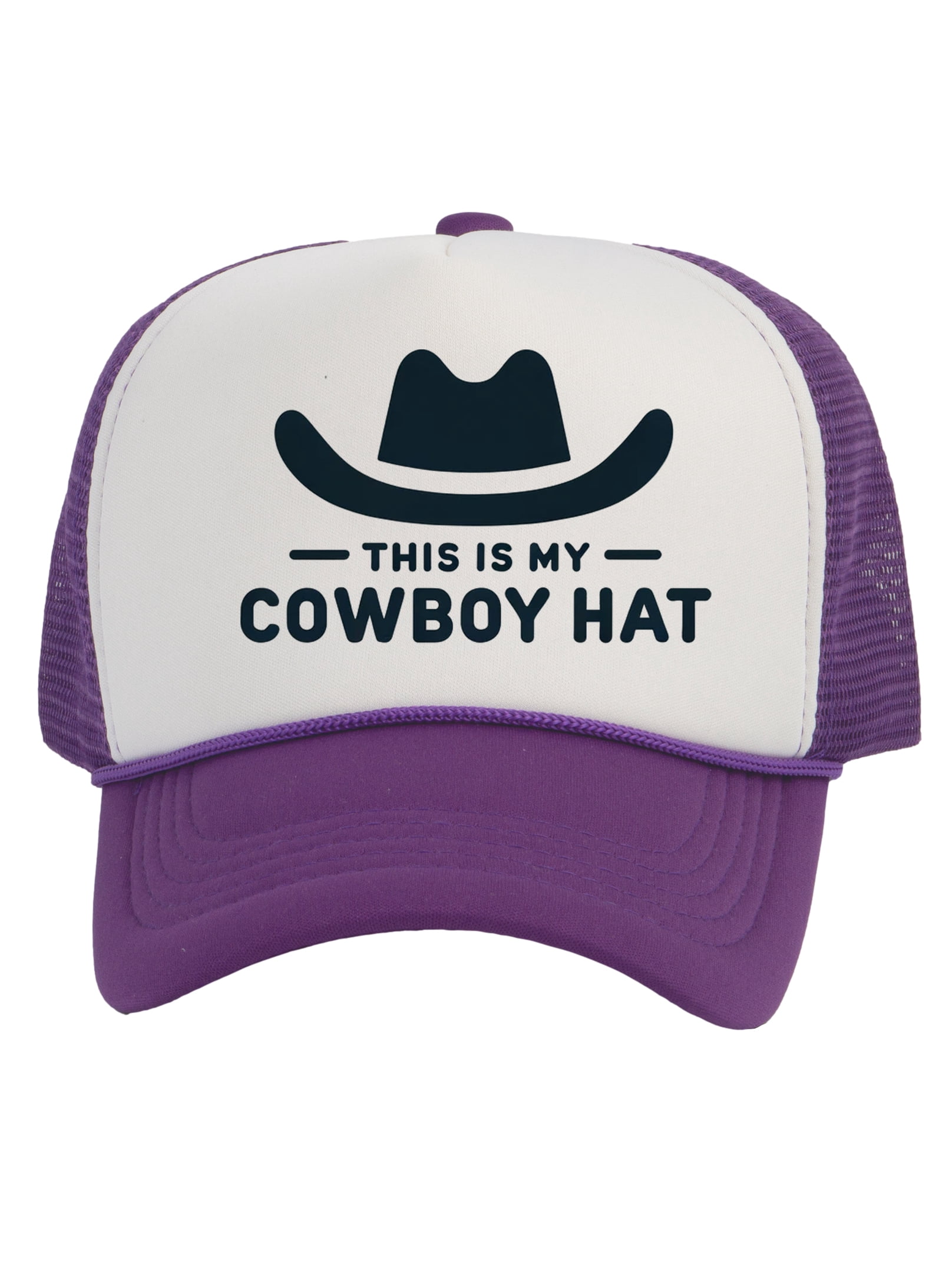 This Is My Cowboy Hat - Snapback Trucker Cap, White/Aqua - Walmart.com