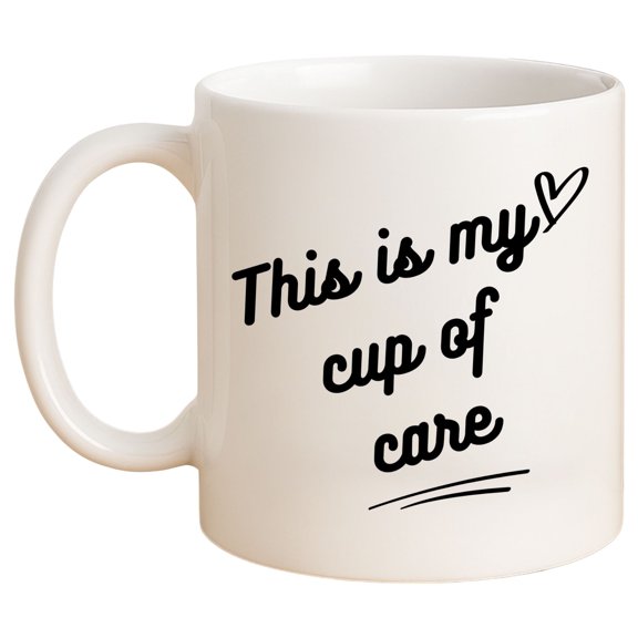 This Is My Cup of Care” Funny Coffee Mug – 11oz White Ceramic Cup by Bumble The Bee™