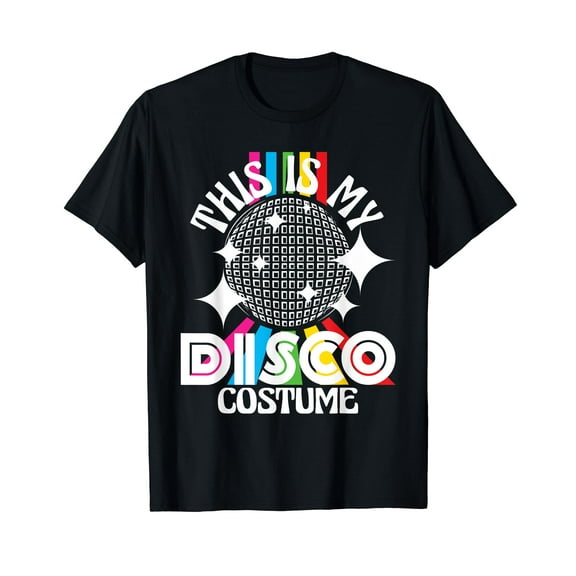This Is My Disco Costume - 1970s Funky Party 70s Groove Black T-Shirt