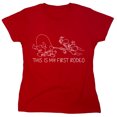 thumbnail image 1 of This Is My First Rodeo Sarcastic Humor Novelty Funny Women's Casual Tees, 1 of 3