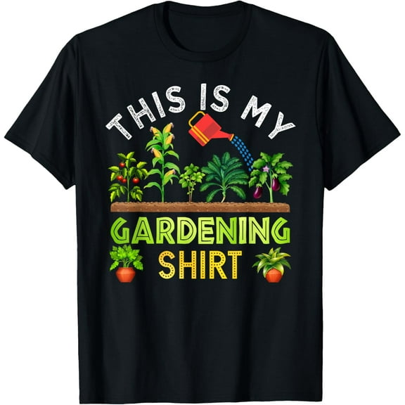 This Is My Gardening Shirt Funny Gardener Gift Plants Lover T-Shirt100% cotton